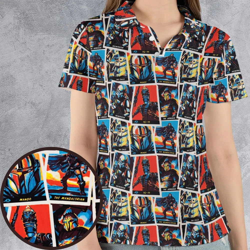 This Is The Way The Mando Pattern AOP Men/Women Polo Shirt - 4
