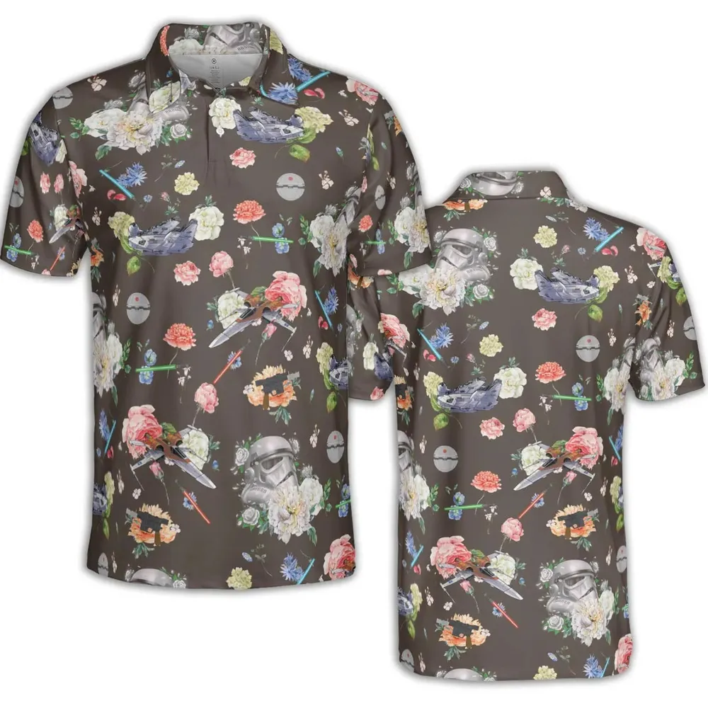 Stormtrooper Flower Vintage Pattern AOP Men/Women Polo Shirt - 2