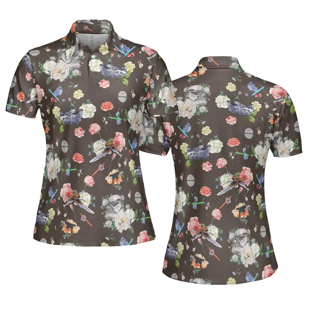 Stormtrooper Flower Vintage Pattern AOP Men/Women Polo Shirt - 5
