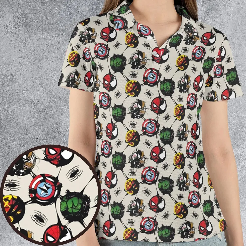 Spider Venom Pattern AOP Men/Women Polo Shirt - 4