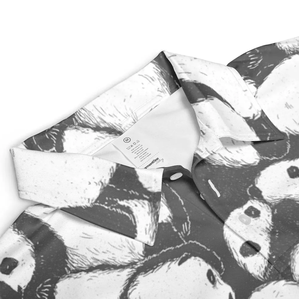 Lazy Day Panda Pattern AOP Men/Women Polo Shirt - 3