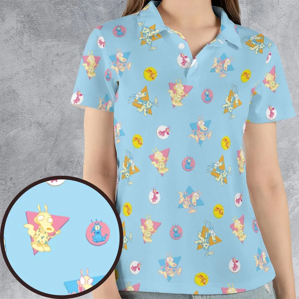 Rocko and Spunky Pattern Rocko's Modern Life AOP Men/Women Polo Shirt - 4