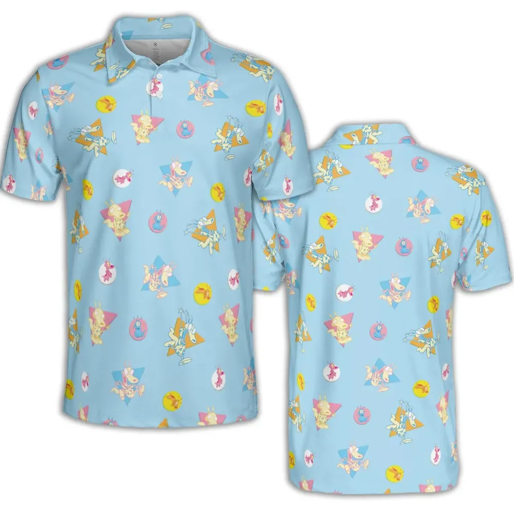 Rocko and Spunky Pattern Rocko's Modern Life AOP Men/Women Polo Shirt - 2