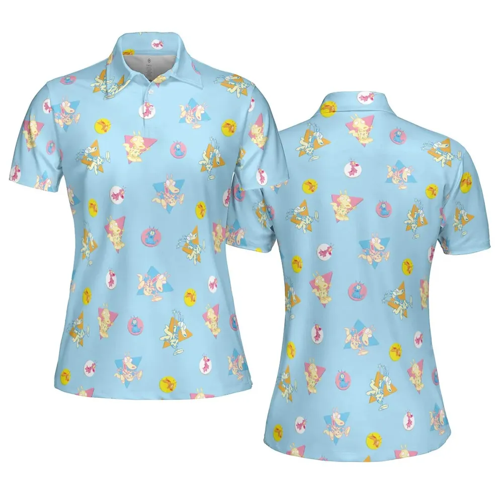 Rocko and Spunky Pattern Rocko's Modern Life AOP Men/Women Polo Shirt - 5