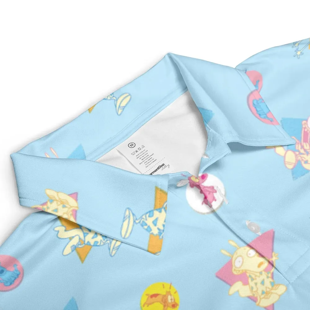 Rocko and Spunky Pattern Rocko's Modern Life AOP Men/Women Polo Shirt - 3