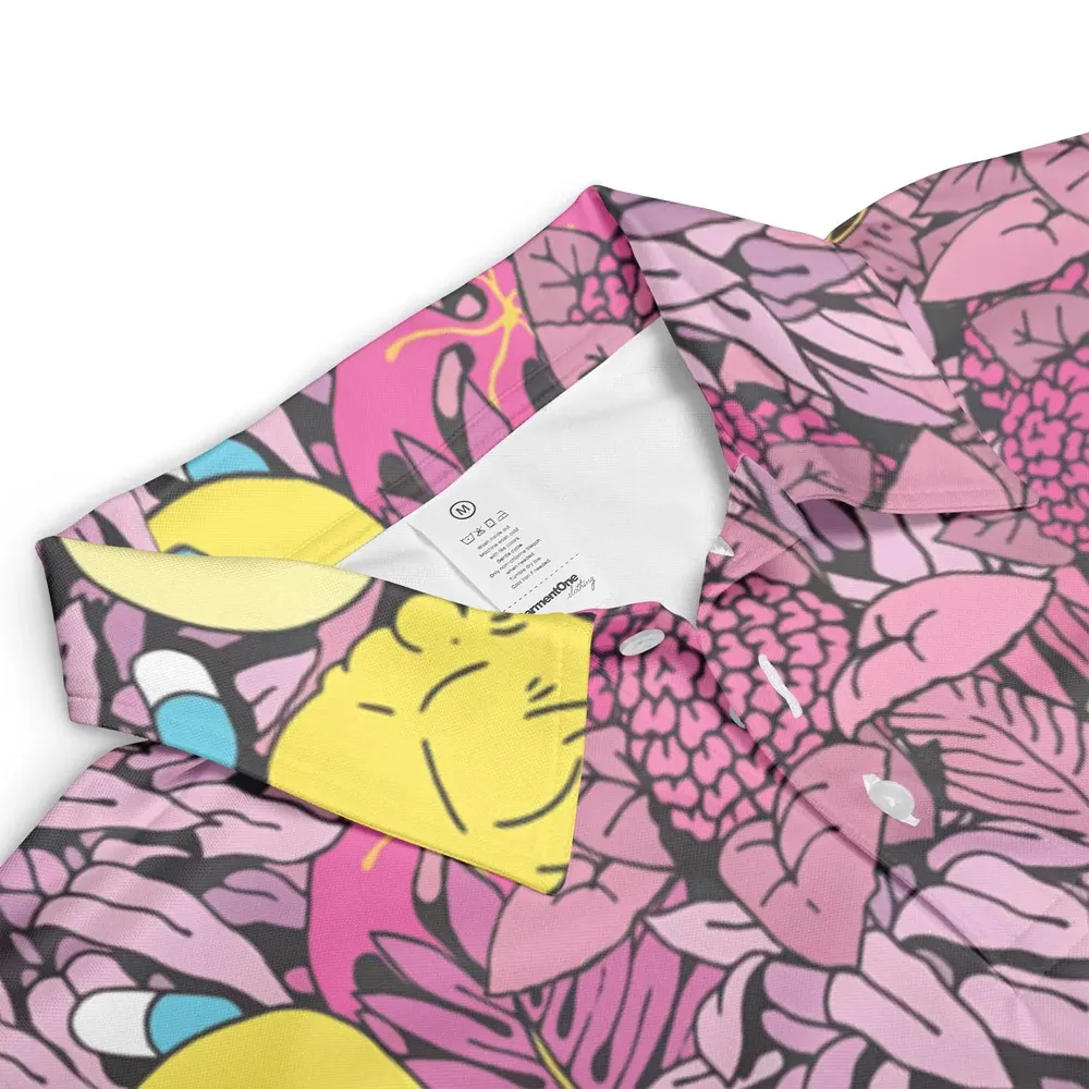Homer Simpson In Flower Bush The Simpsons AOP Men/Women Polo Shirt - 3
