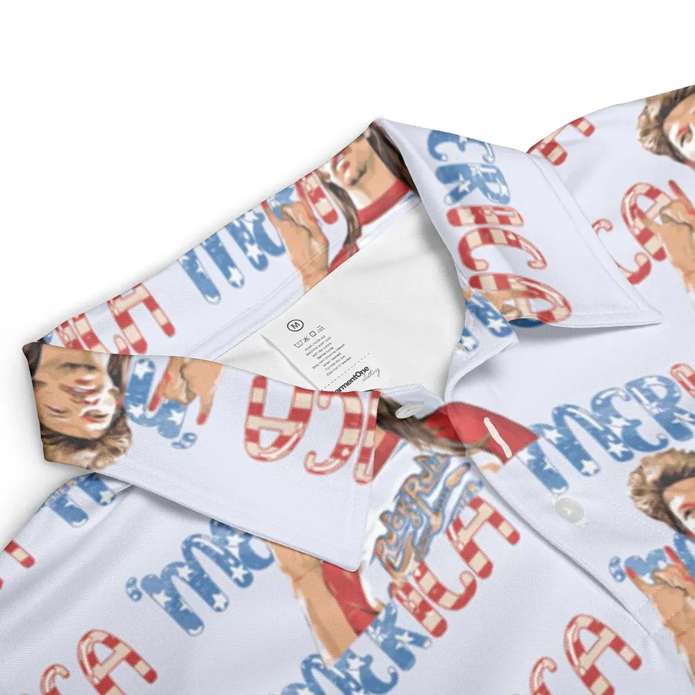 Joe Dirt 'Merica 4th Of July Pattern AOP Men/Women Polo Shirt - 3