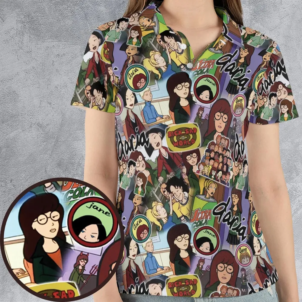 Sick Sad World Daria AOP Men/Women Polo Shirt - 4