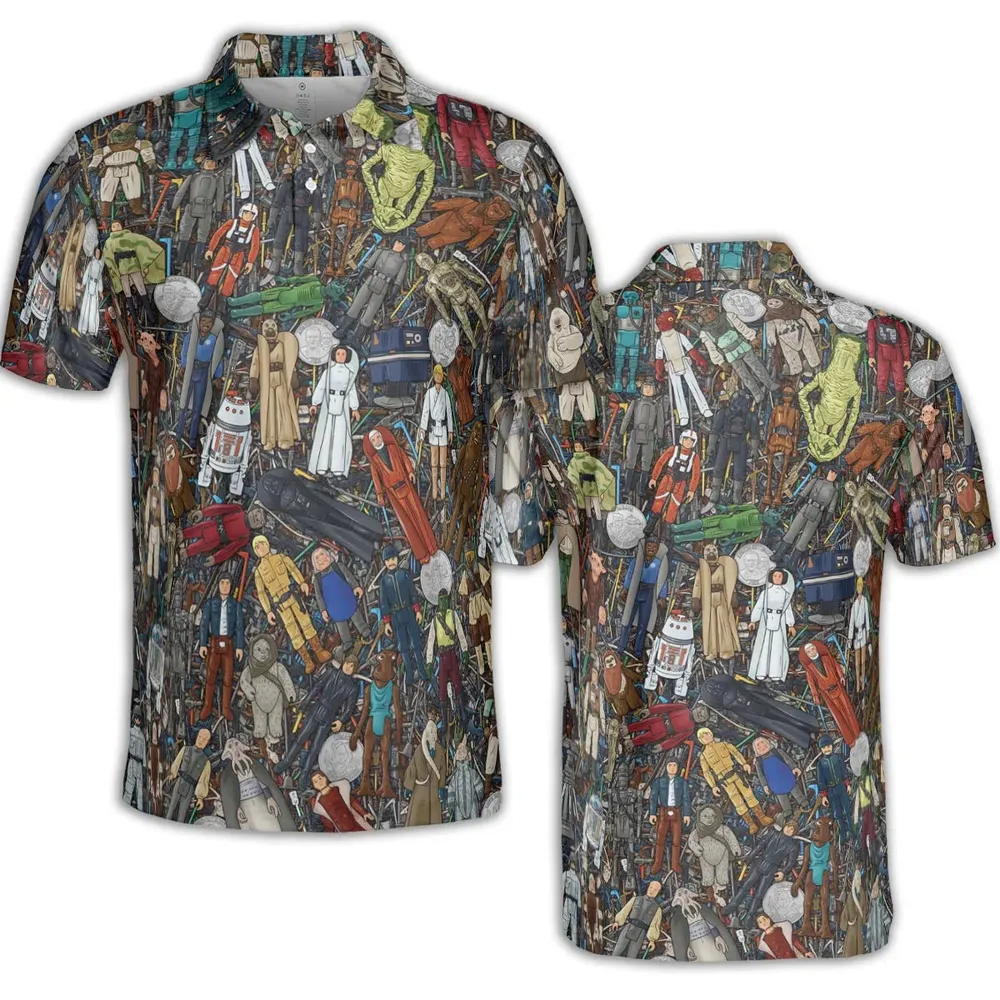Star Wars Characters Figures AOP Men/Women Polo Shirt - 2