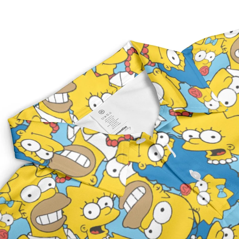 Head Toss The Simpson Characters AOP Men/Women Polo Shirt - 3
