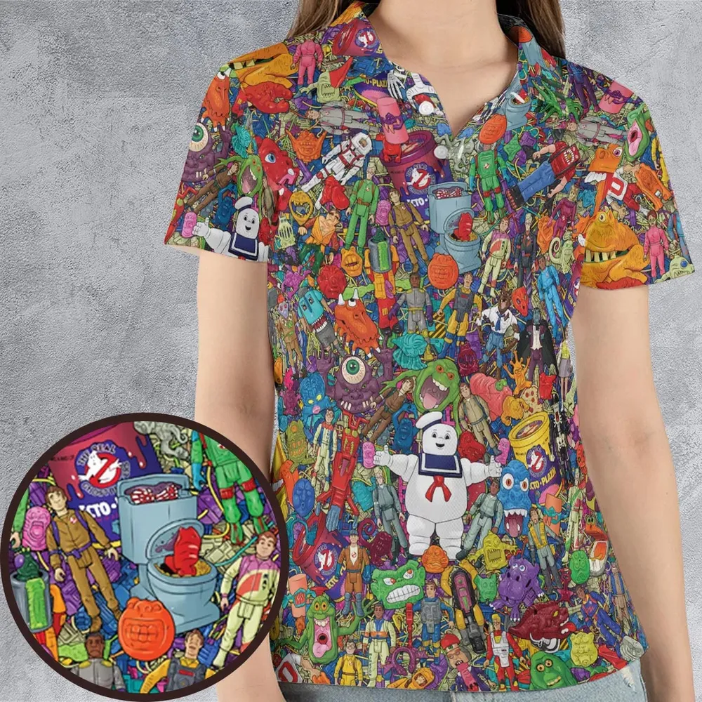 Ghostbusters Toybox AOP Men/Women Polo Shirt - 4
