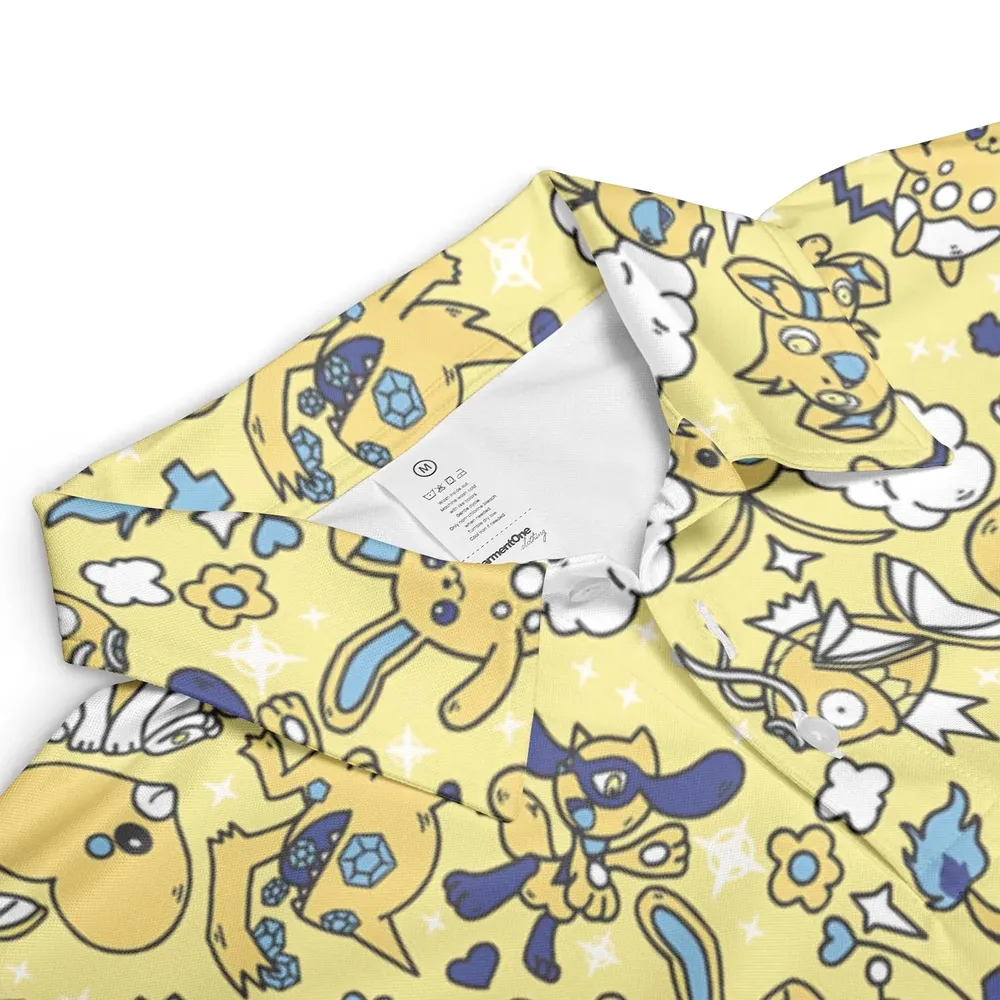 Shiny Magikarp Pokemon Pattern AOP Men/Women Polo Shirt - 3