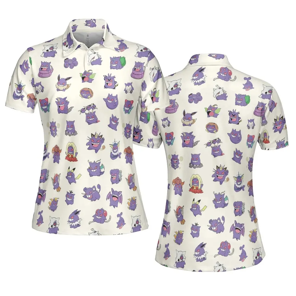 Gengar Cosplay Pokemon AOP Men/Women Polo Shirt - 5