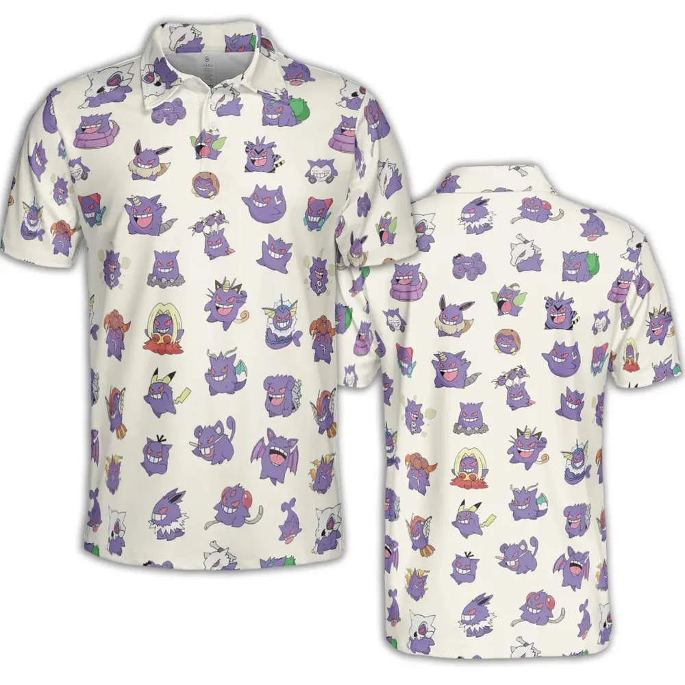 Gengar Cosplay Pokemon AOP Men/Women Polo Shirt - 2
