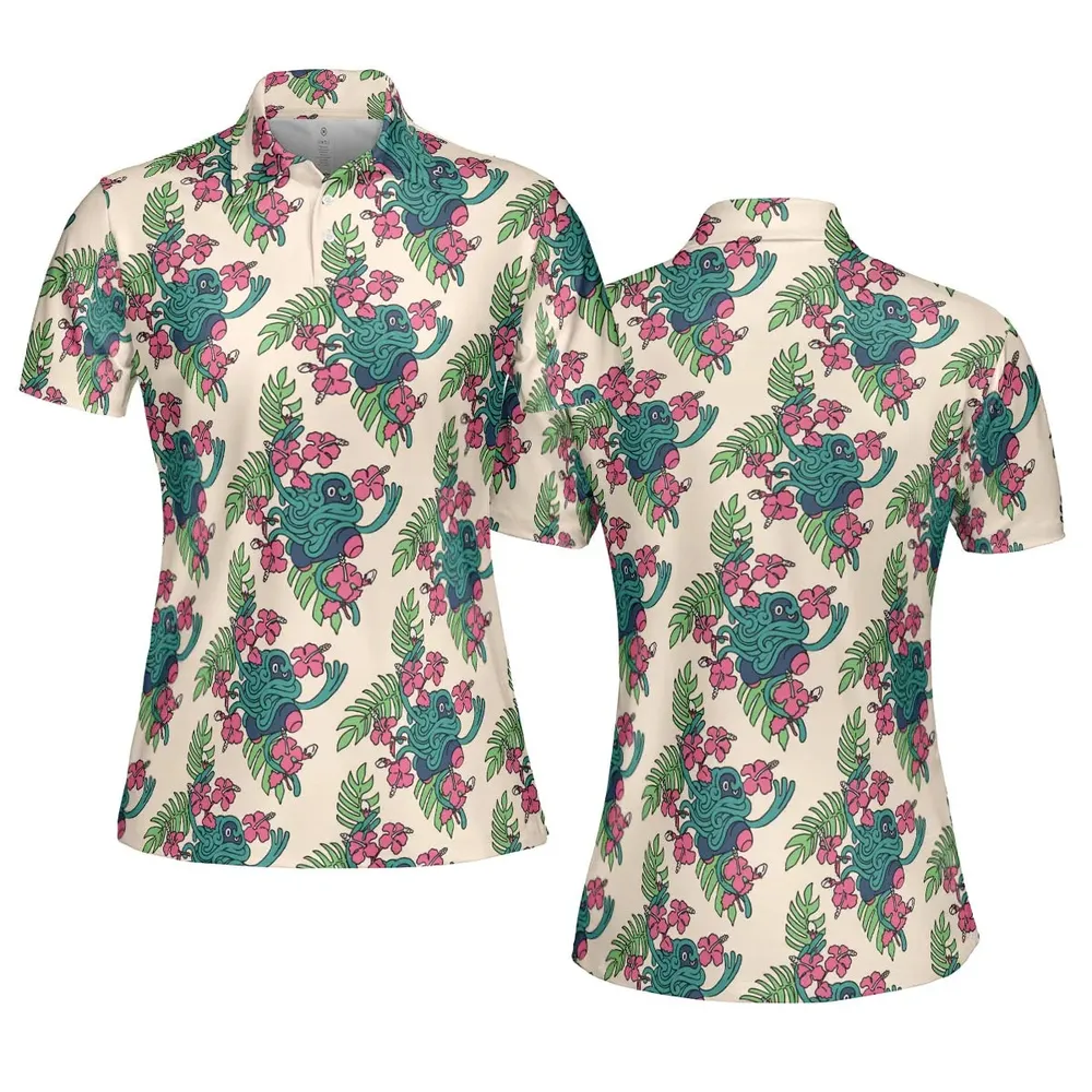 Tropical Tangrowth Pokemon AOP Men/Women Polo Shirt - 5