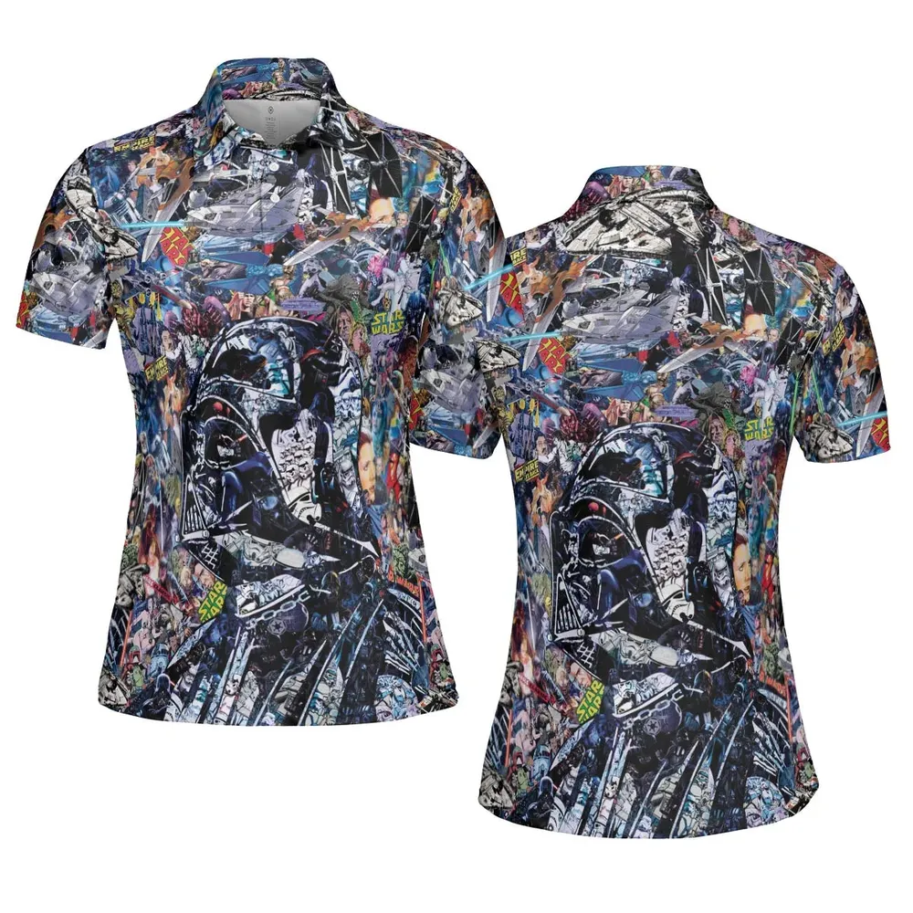 Star Wars Darth Vader All in One AOP Men/Women Polo Shirt - 5