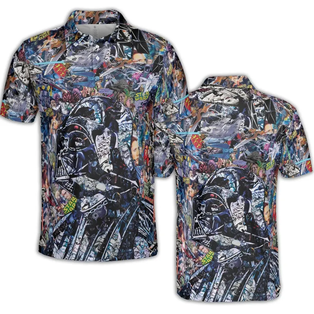 Star Wars Darth Vader All in One AOP Men/Women Polo Shirt - 2