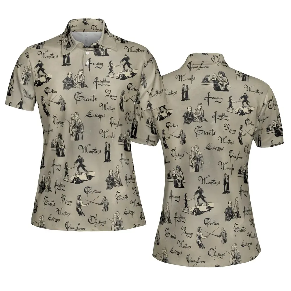 Hencing Fighting The Princess Bride AOP Men/Women Polo Shirt - 5