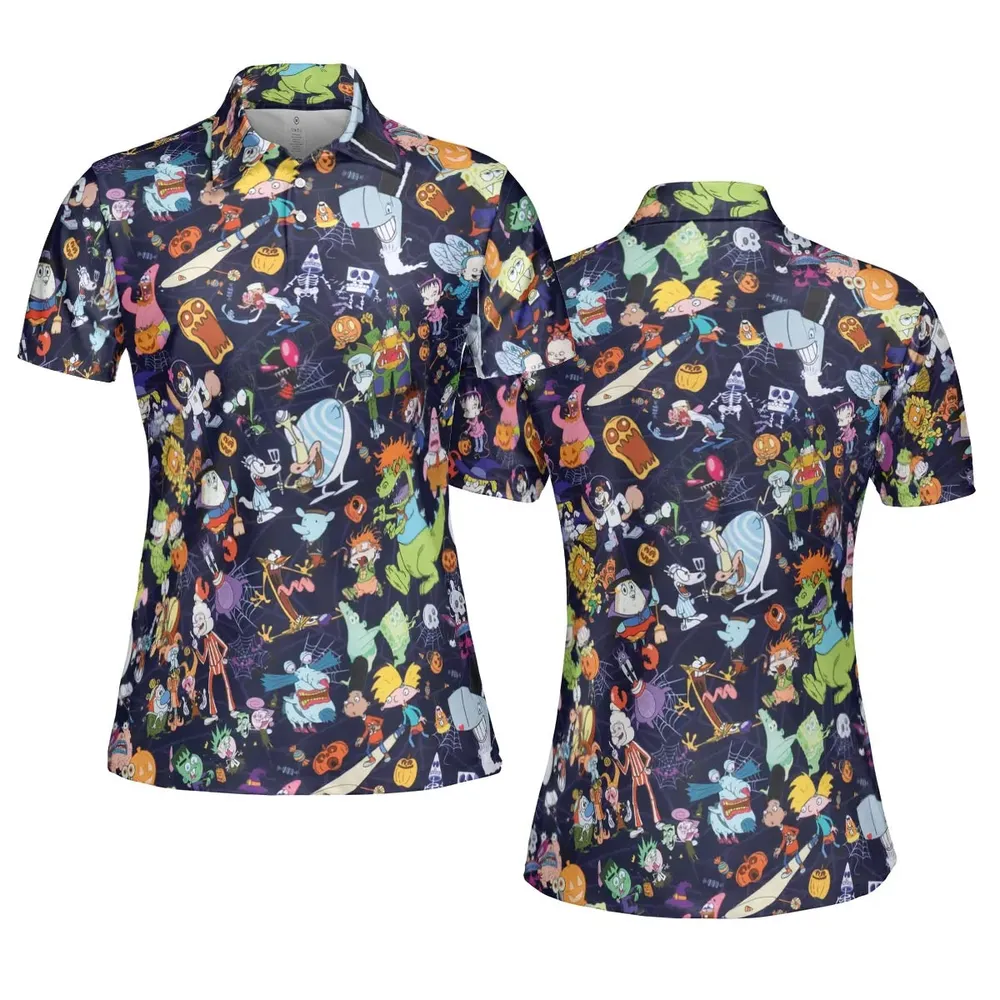 Nickelodeon Halloween Party AOP Men/Women Polo Shirt - 5