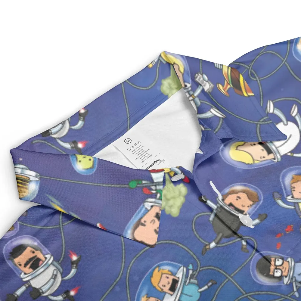 Outer Space Bob's Burgers AOP Men/Women Polo Shirt - 3