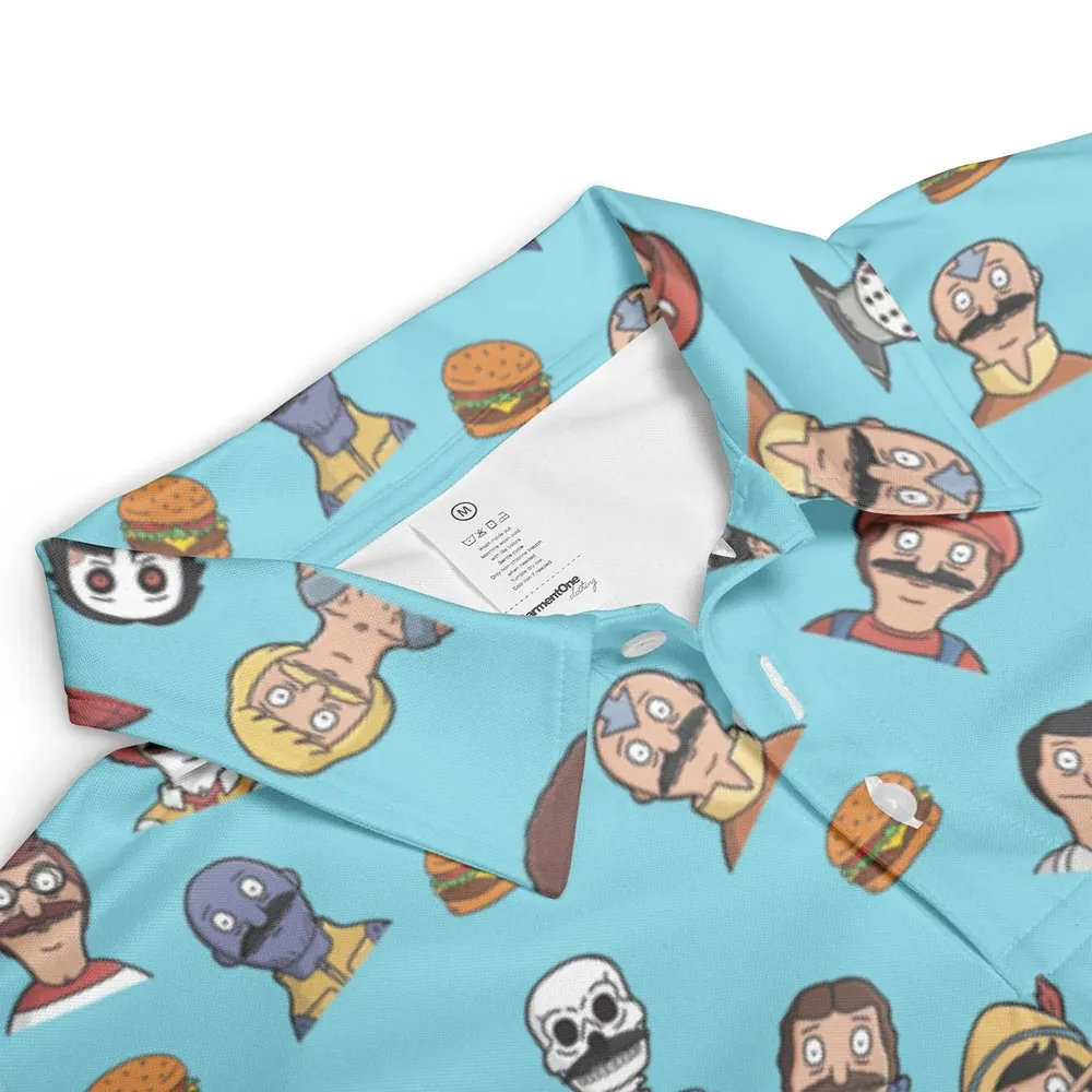 Many Faces of Bob's Burger AOP Men/Women Polo Shirt - 3