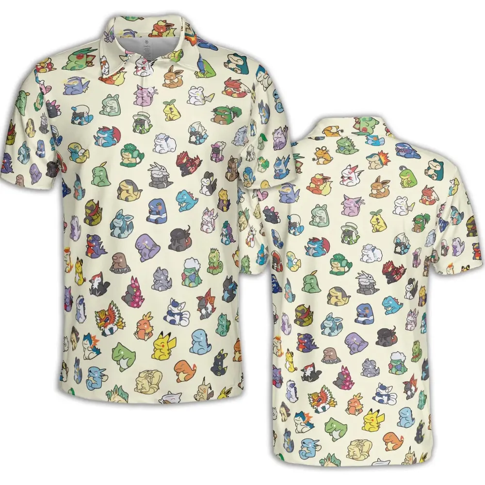 Pokemon In Substitute Style AOP Men/Women Polo Shirt - 2