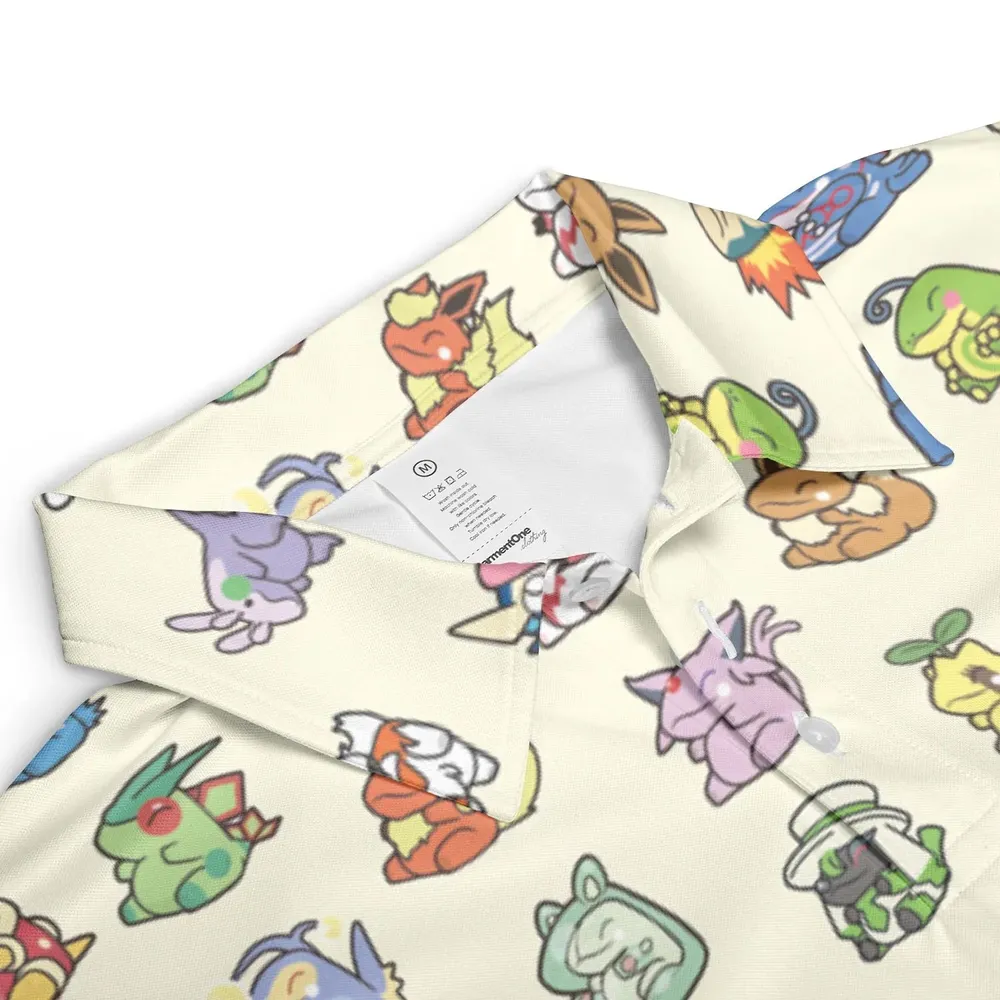 Pokemon In Substitute Style AOP Men/Women Polo Shirt - 3
