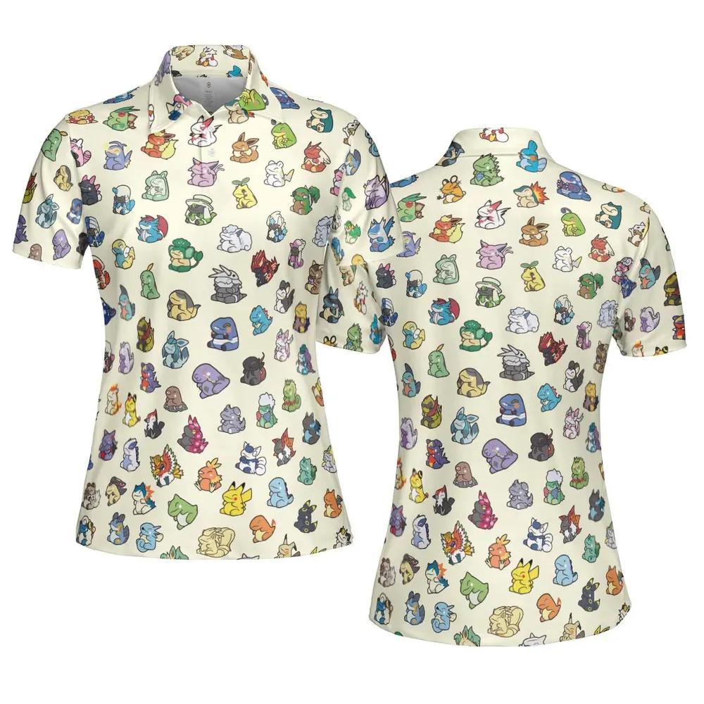Pokemon In Substitute Style AOP Men/Women Polo Shirt - 5