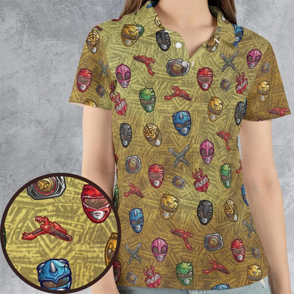 Power Team Mighty Morphin Power Rangers AOP Men/Women Polo Shirt - 4