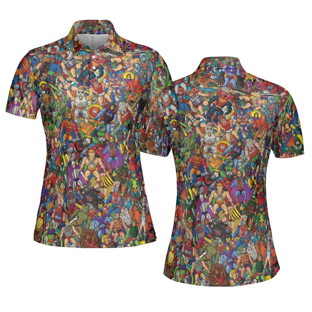 MOTU's Characters Figure Pattern He-man and The Masters of The Universe AOP Men/Women Polo Shirt - 5