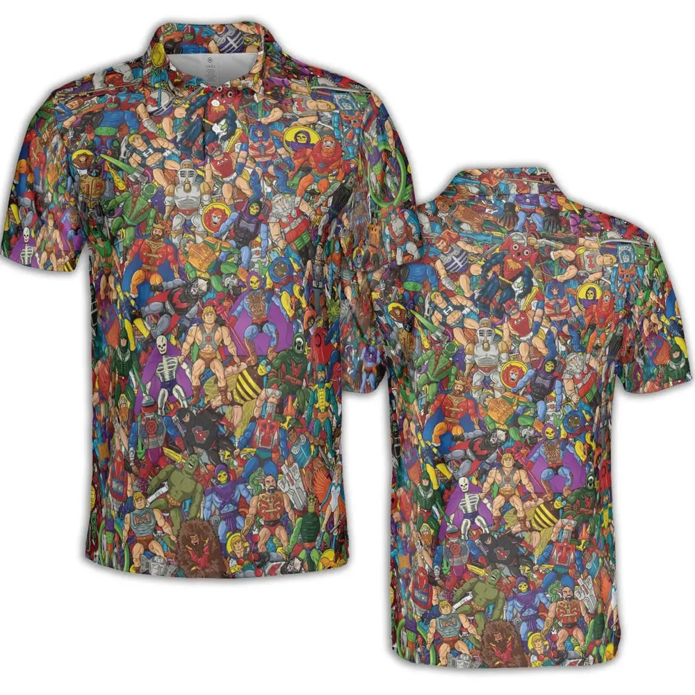 MOTU's Characters Figure Pattern He-man and The Masters of The Universe AOP Men/Women Polo Shirt - 2