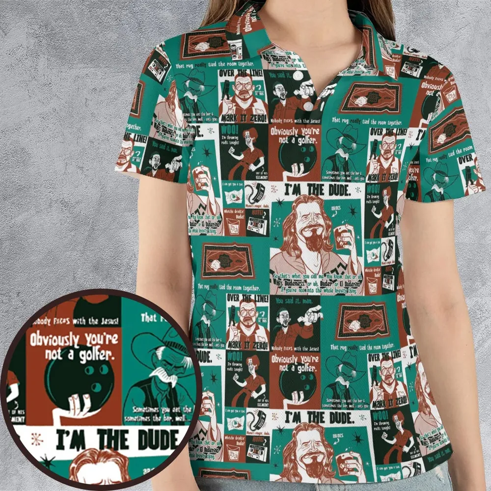 I'm The Dude The Big Lebowski AOP Men/Women Polo Shirt - 4