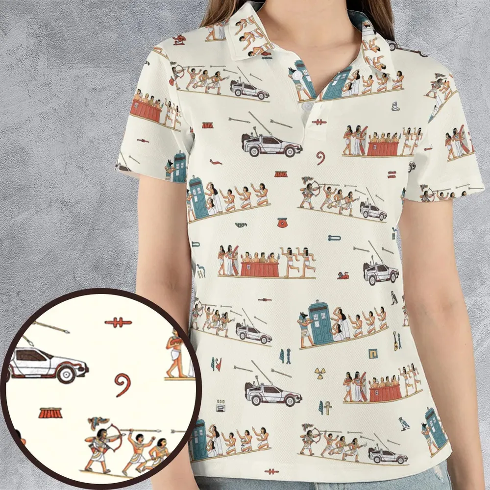 Lost In Egypt AOP Men/Women Polo Shirt - 4