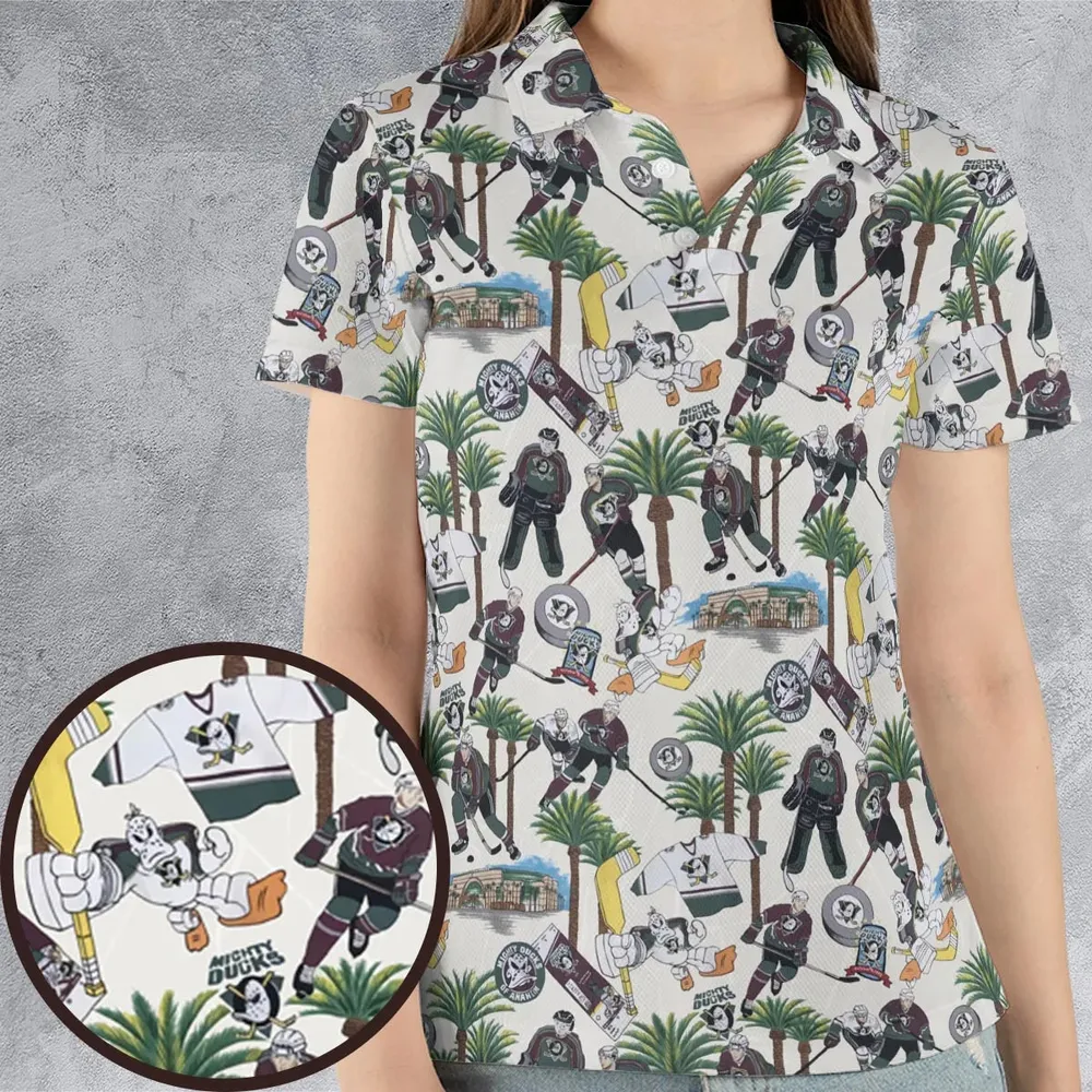 Hockey Mighty Ducks Players AOP Men/Women Polo Shirt - 4