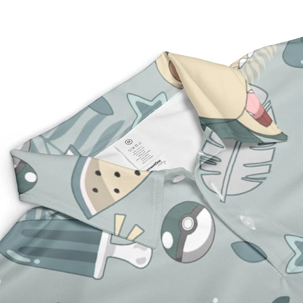 Summer Relax Snorlax Pokemon AOP Men/Women Polo Shirt - 3