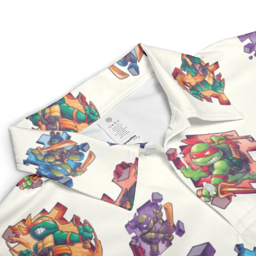 TMNT Break The Wall AOP Men/Women Polo Shirt - 3