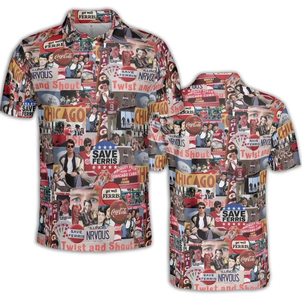 Vintage Aesthetic Ferris Bueller's Day Off AOP Men/Women Polo Shirt - 2