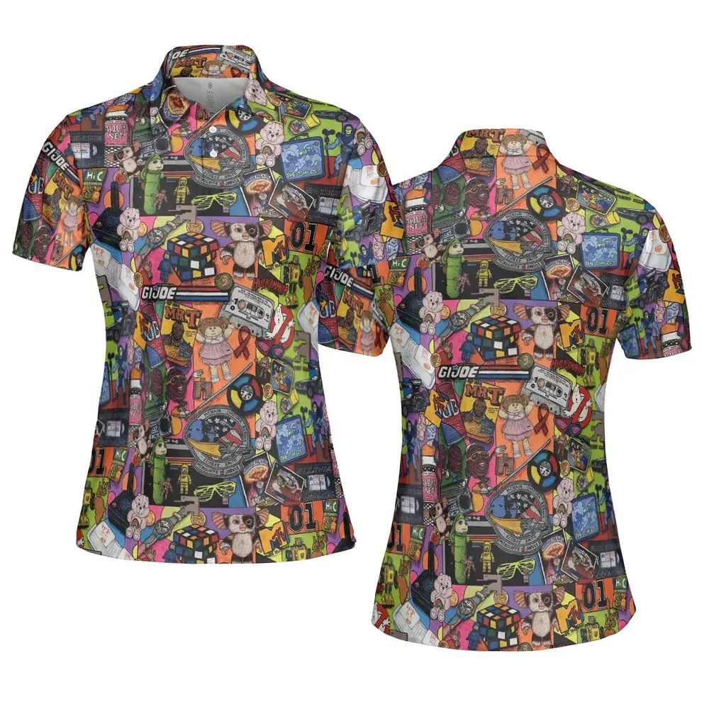 The 1980's. The Decade Of Greed AOP Men/Women Polo Shirt - 5