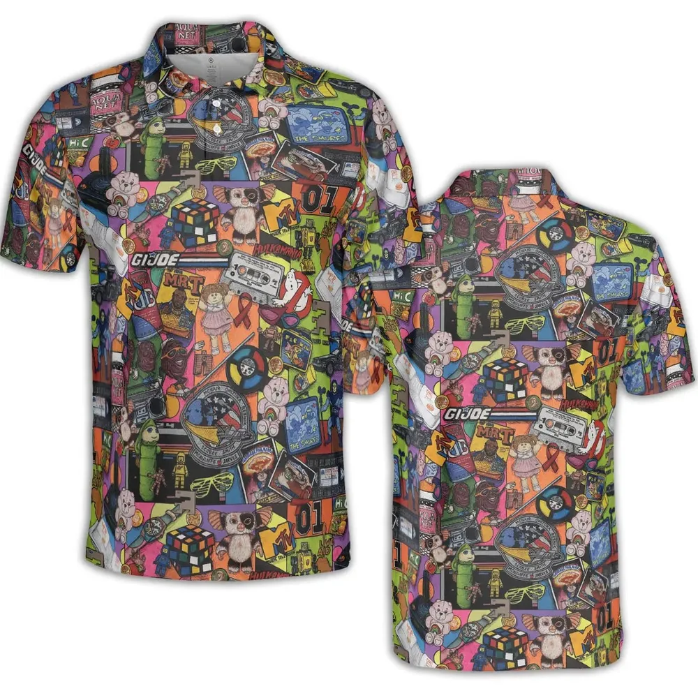 The 1980's. The Decade Of Greed AOP Men/Women Polo Shirt - 2