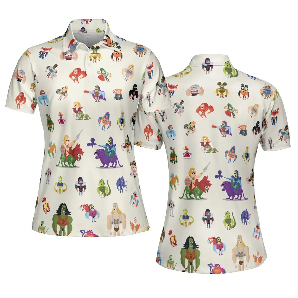 He-Man & Masters Of The Universe Characters Pattern AOP Men/Women Polo Shirt - 5