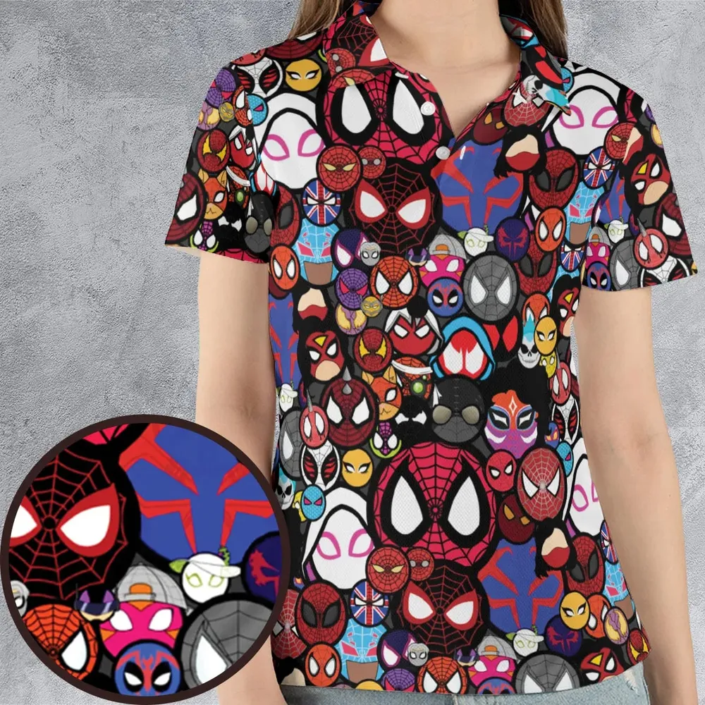 Spide-Mania Spider-Verse AOP Men/Women Polo Shirt - 4