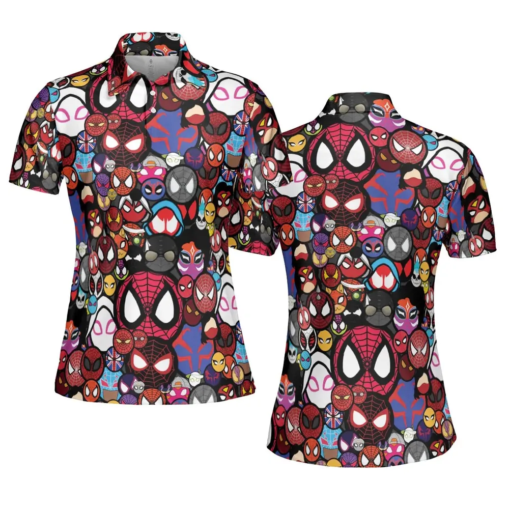 Spide-Mania Spider-Verse AOP Men/Women Polo Shirt - 5