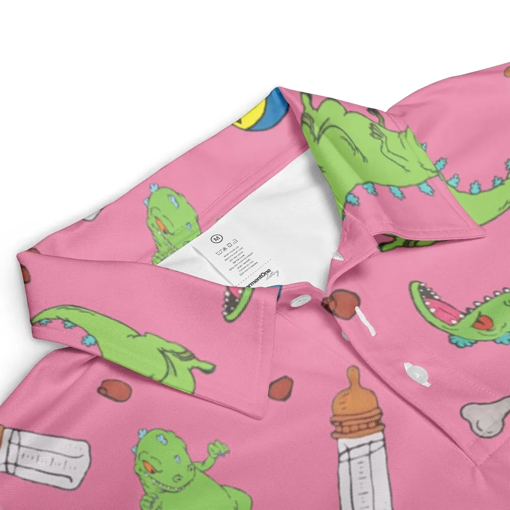 Rugrats Reptar Pattern AOP Men/Women Polo Shirt - 3