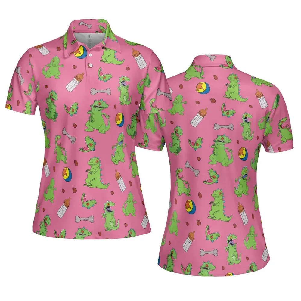 Rugrats Reptar Pattern AOP Men/Women Polo Shirt - 5