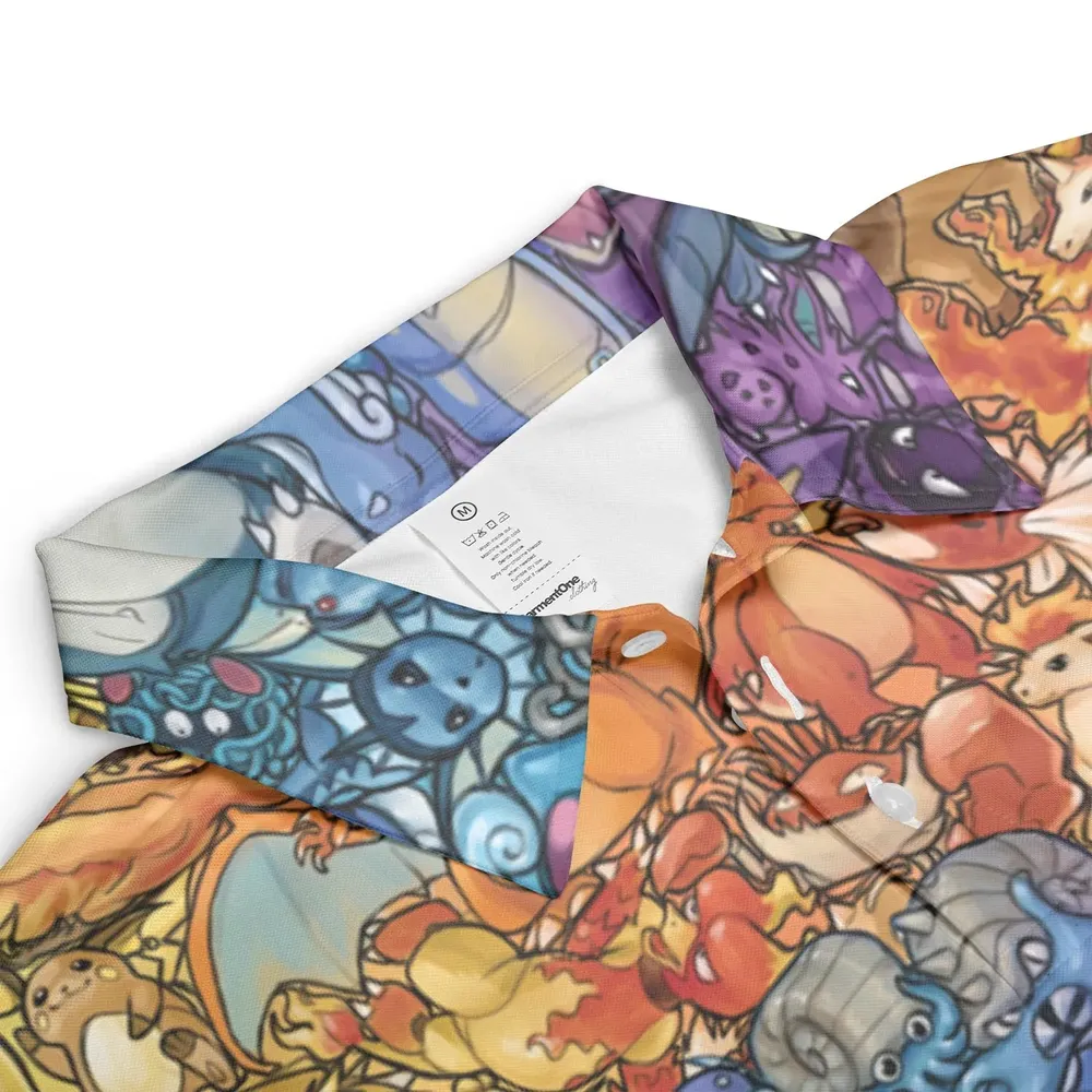 Rainbow Epic Pokemon AOP Men/Women Polo Shirt - 3