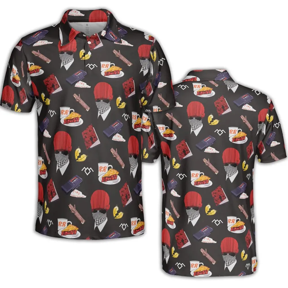 Twin Peaks Pattern AOP Men/Women Polo Shirt - 2