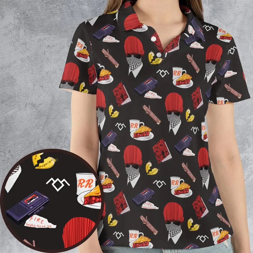 Twin Peaks Pattern AOP Men/Women Polo Shirt - 4
