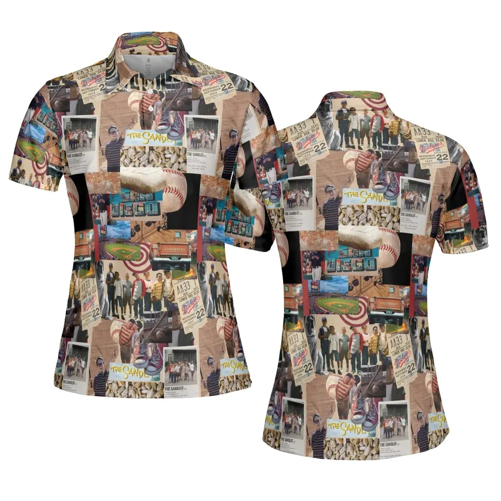 Memorable Baseball Movie Scenes Collage The Sandlot AOP Men/Women Polo Shirt - 5