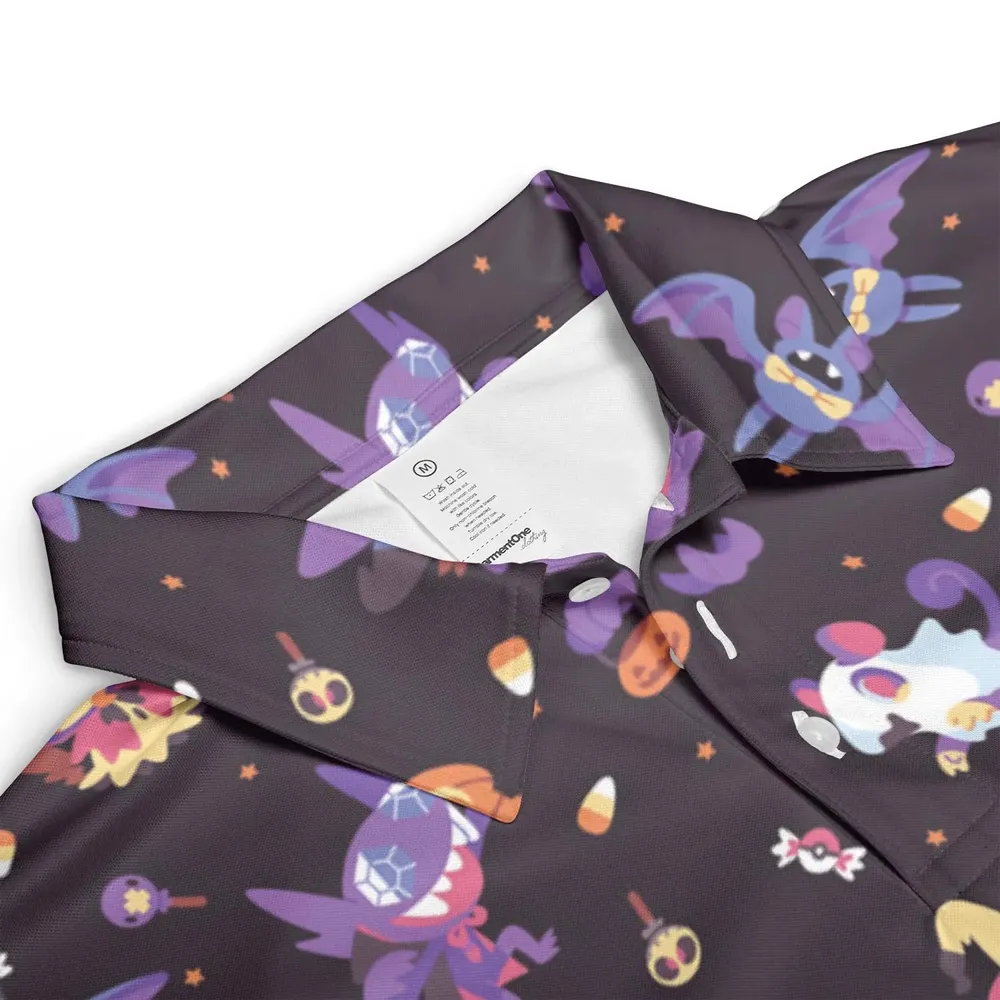 Trick or Treat Poke'ween Pokemon AOP Men/Women Polo Shirt - 3