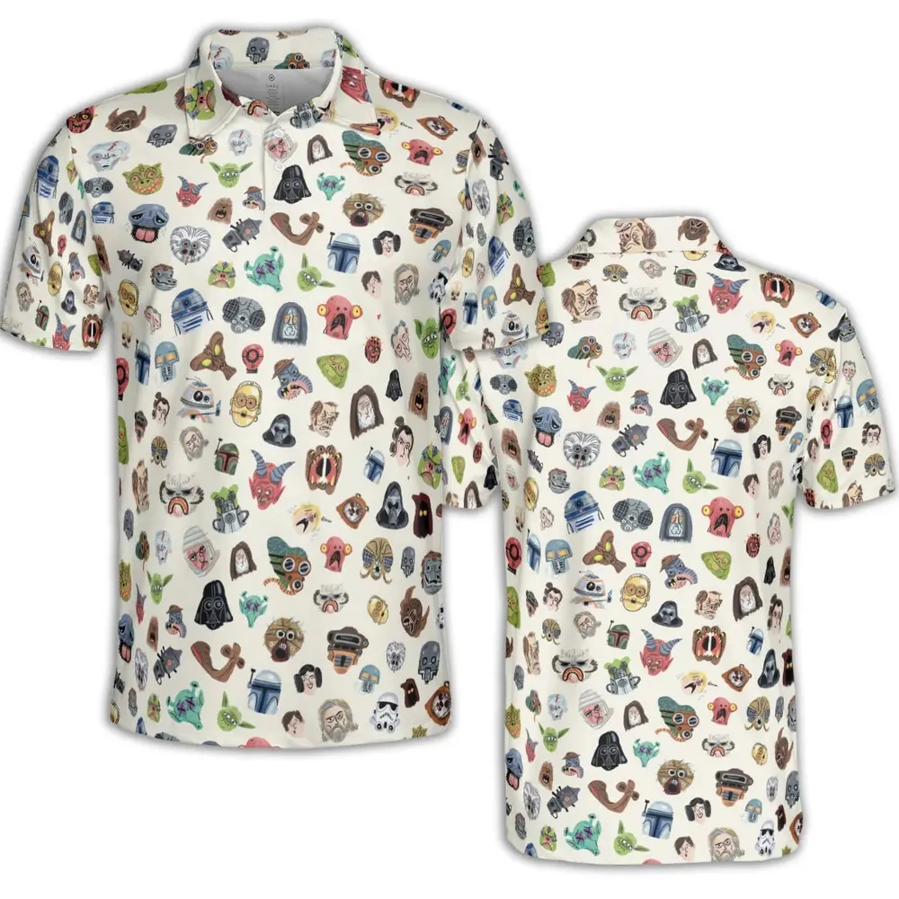 Star Wars Collage Pattern AOP Men/Women Polo Shirt - 2